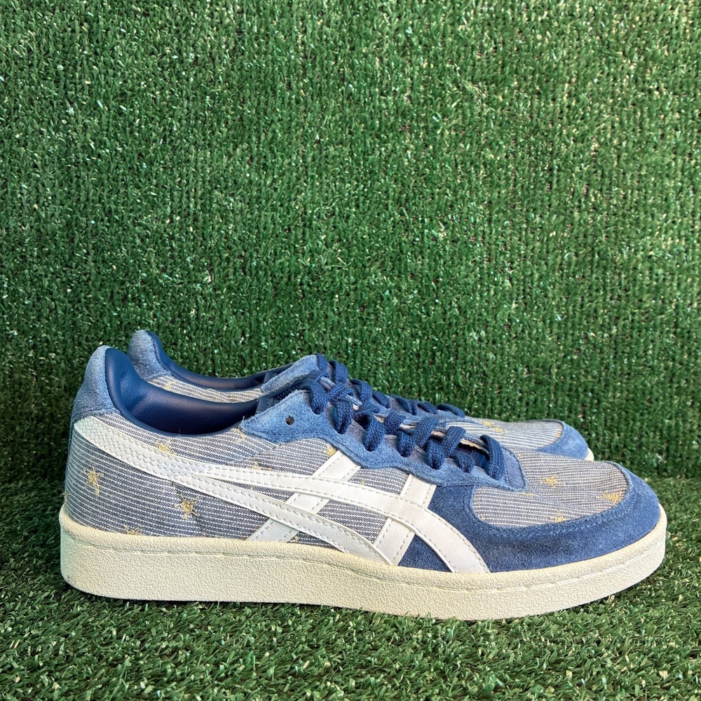 Onitsuka Tiger GSM Denim Star Embroidery Low Top Sneakers Blue Womens Size 8.5